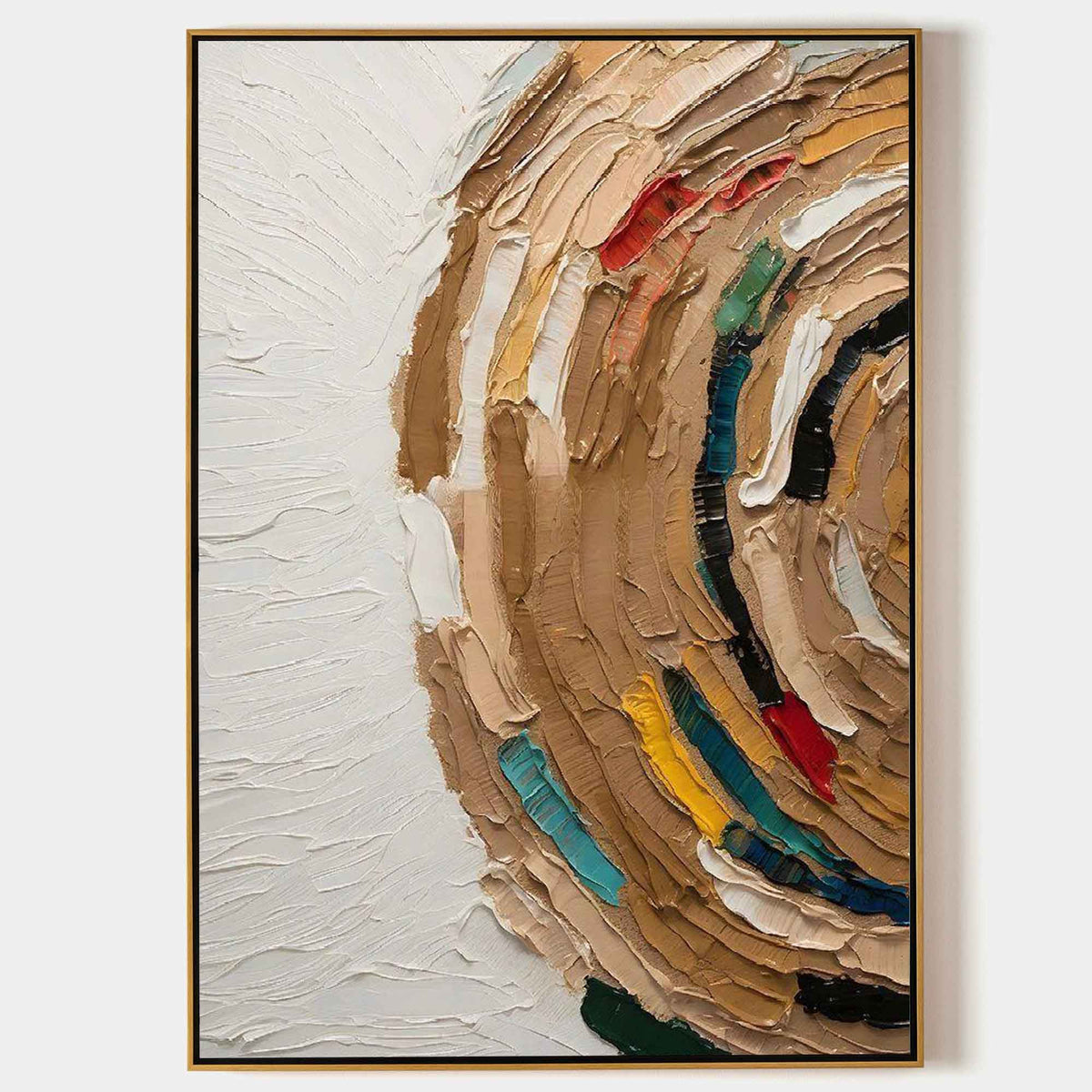 Terracotta Circular Impasto Oil Painting
