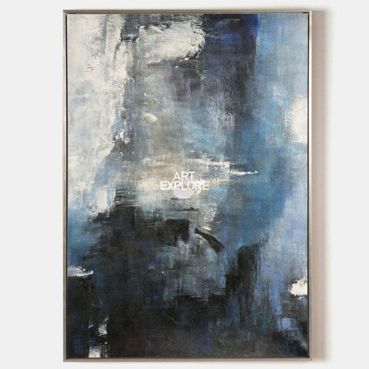 Blue Abstract Landscape Painting