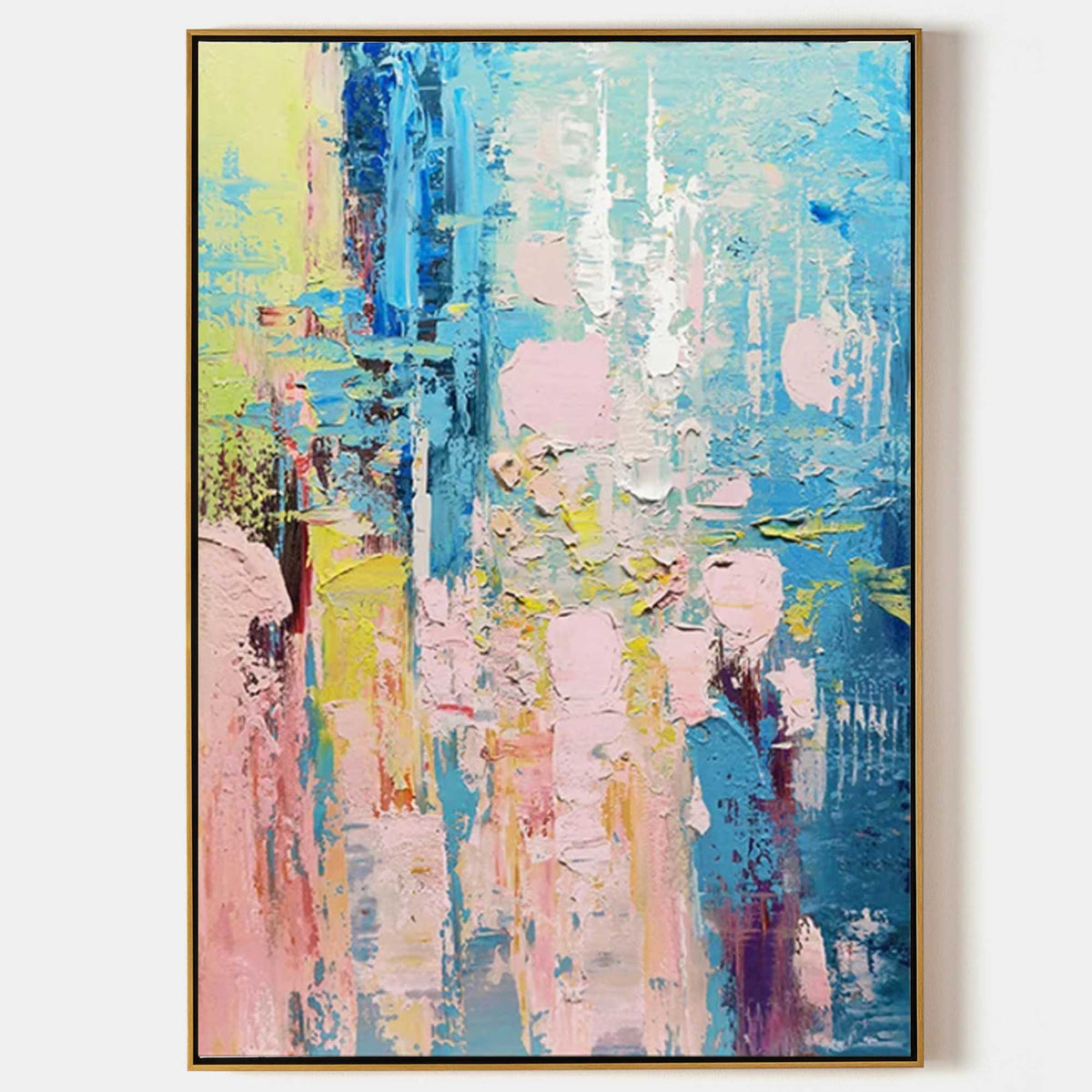 Vibrant Pastel Abstract Impasto Painting