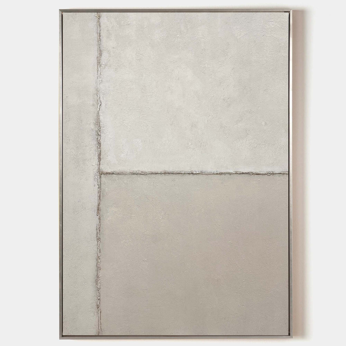 Neutral Beige Minimalist Linear Painting