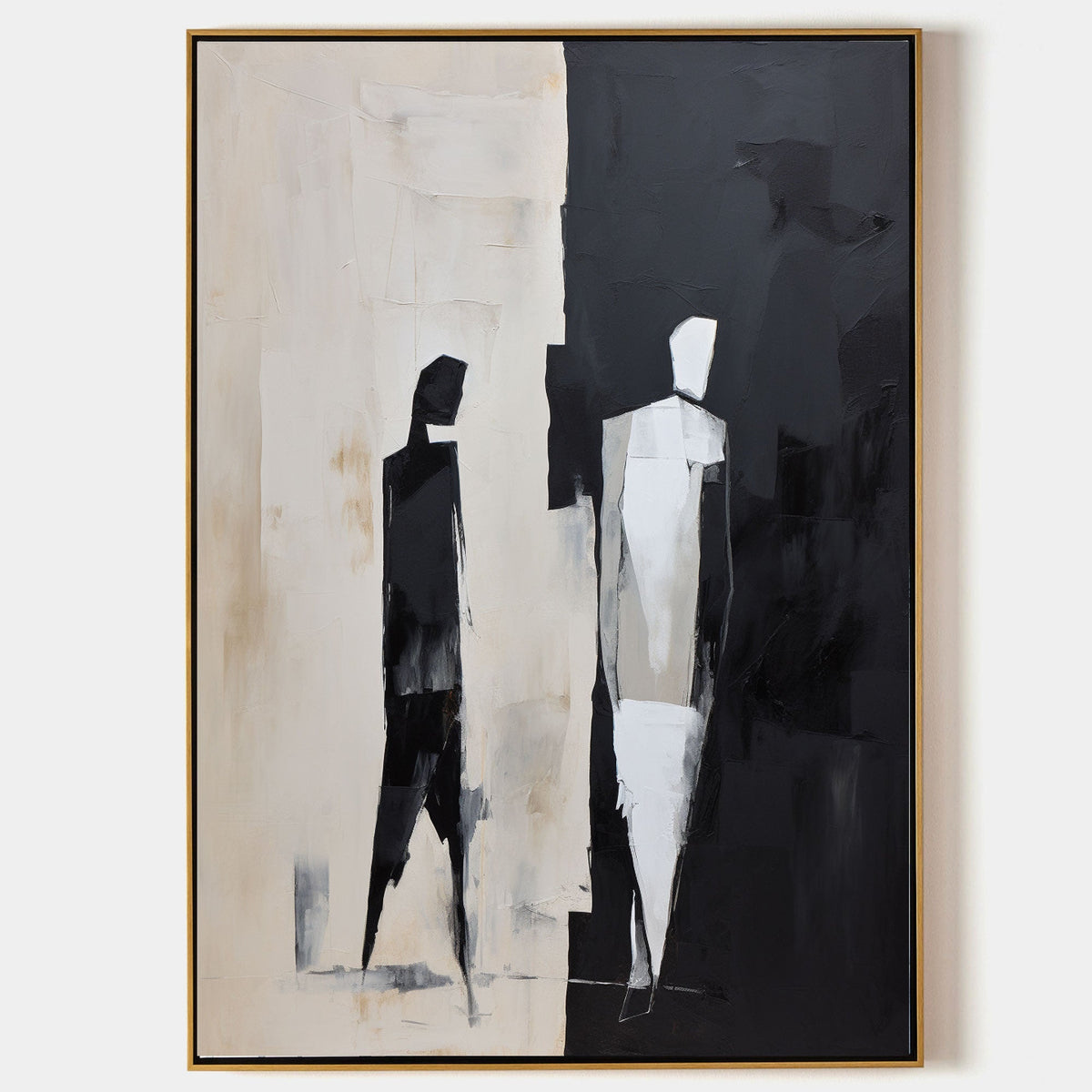 Contemporary Black White Figure Painting