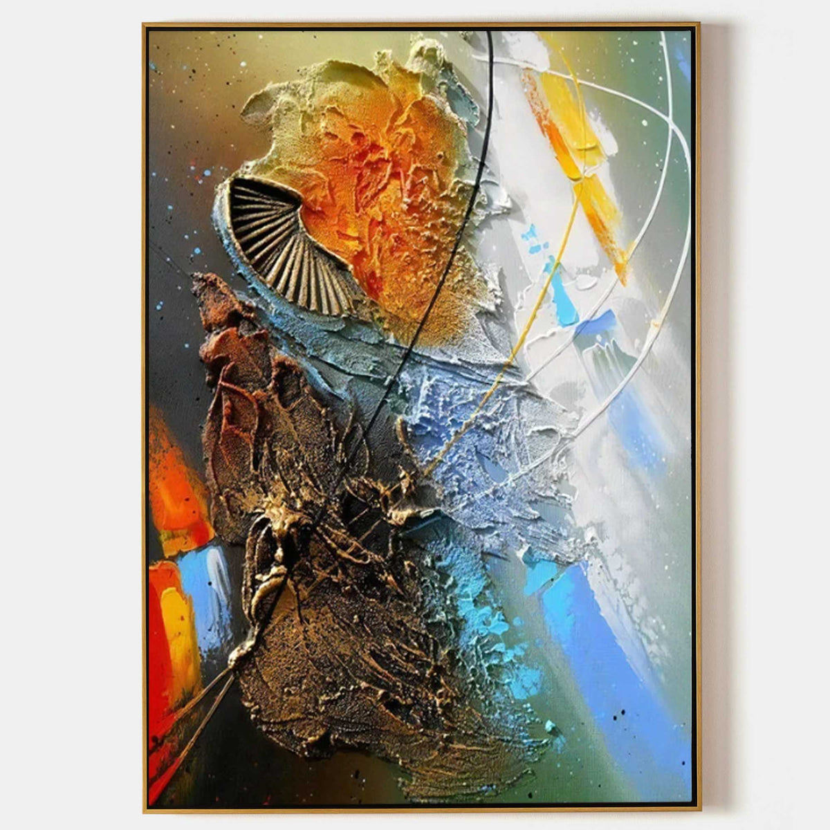 Colorful Impasto Abstract Textured Painting