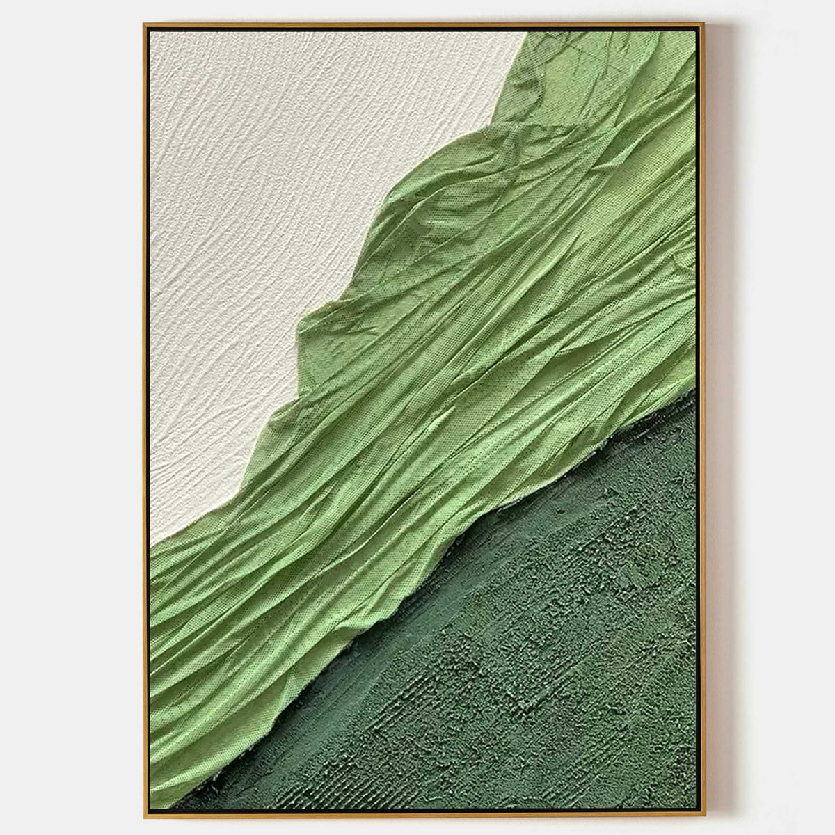 Green Gradient Textured Abstract Wall Art