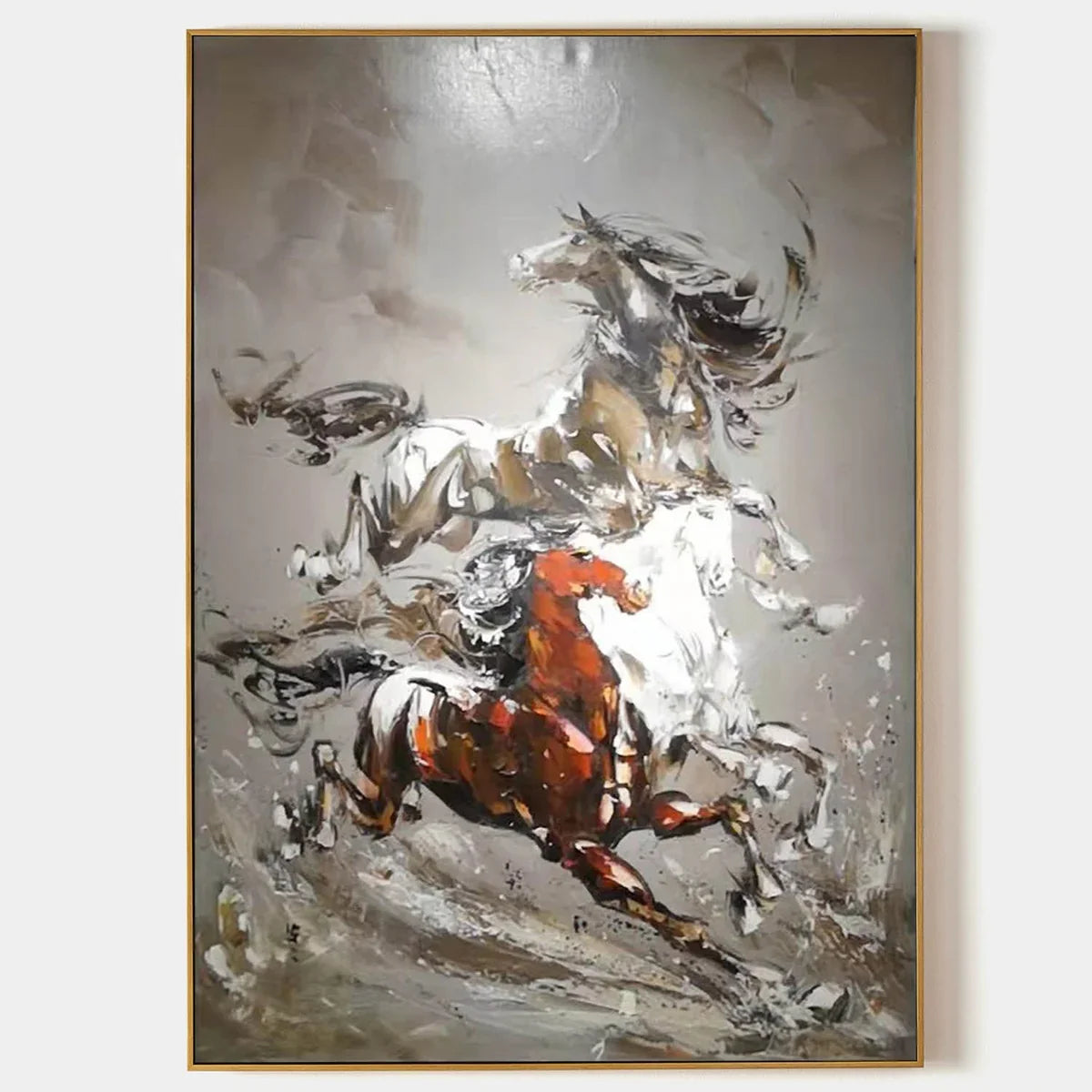 Wall Art Vertical Hyperrealism Galloping