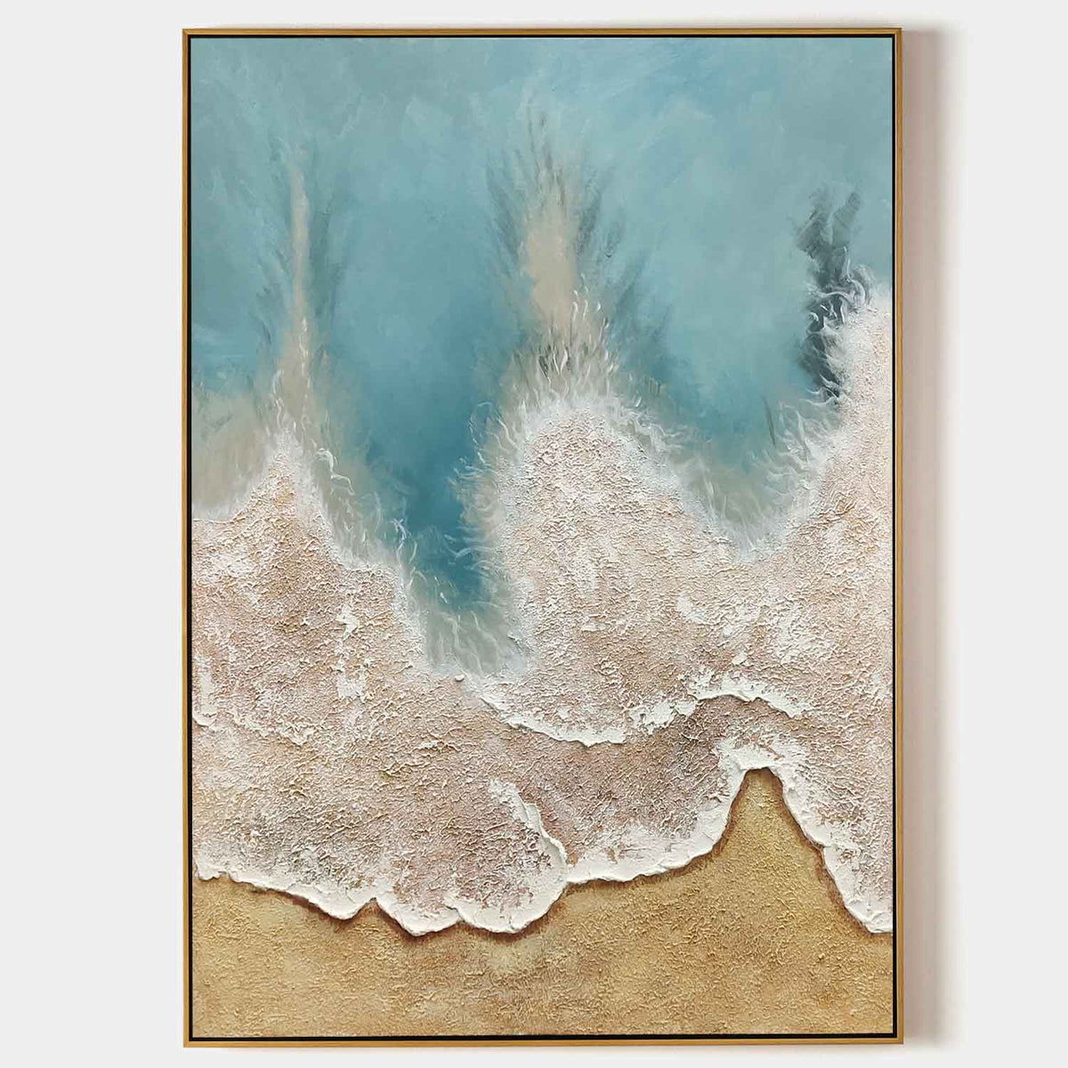 Wall Art Plaster Wave Abstract Coastal