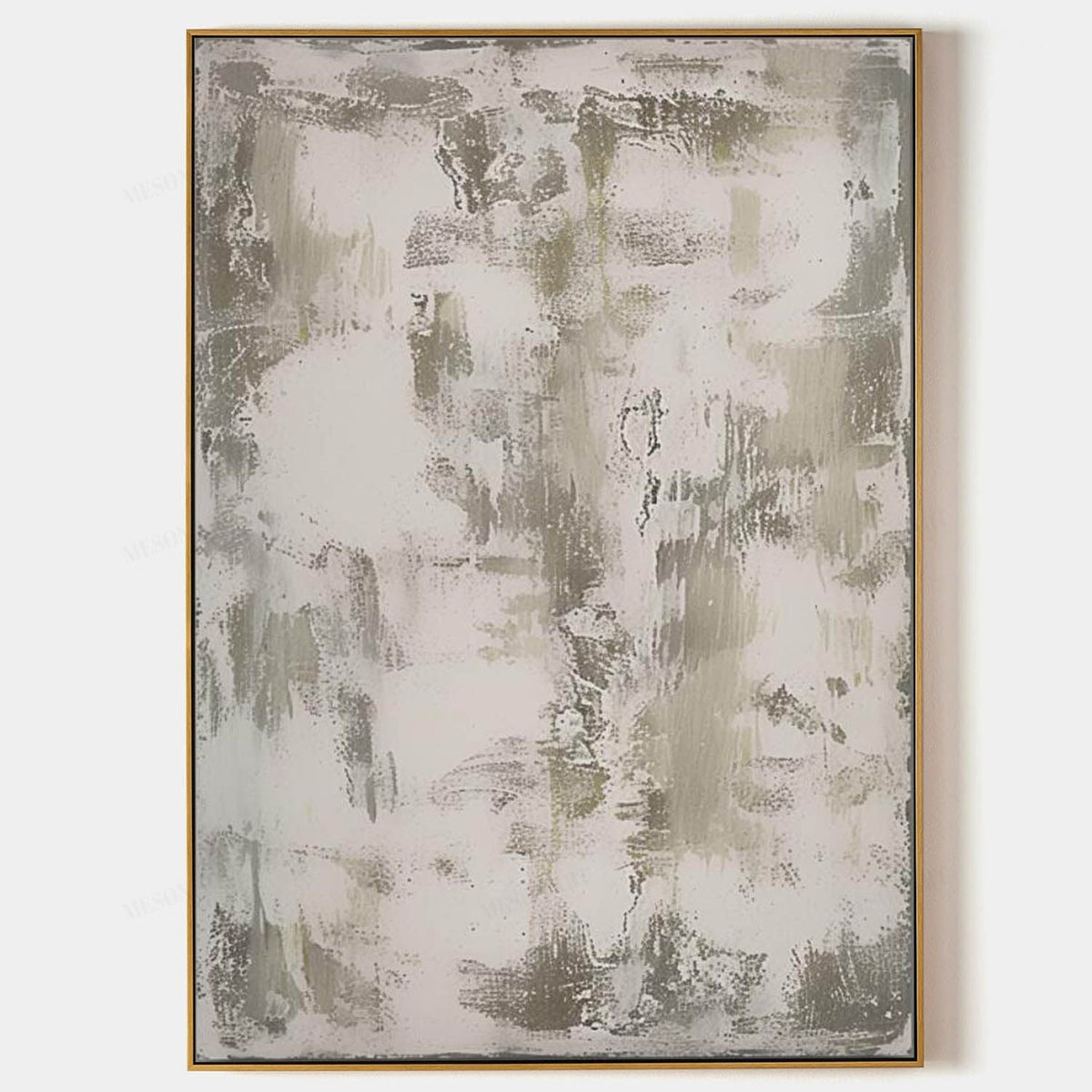 Soft Neutral Textured Brushstroke Oil Painting