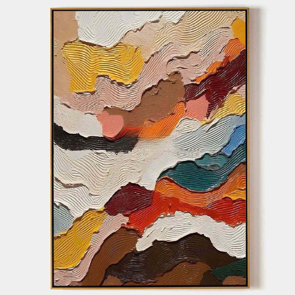 Wall Art Colorful Thick Impasto Expressionism