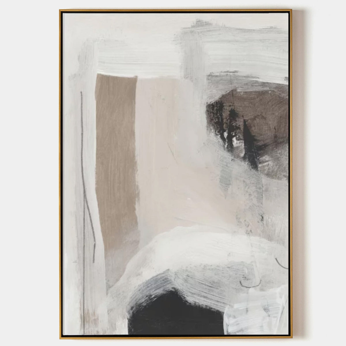 Beige Abstract Minimalist Painting