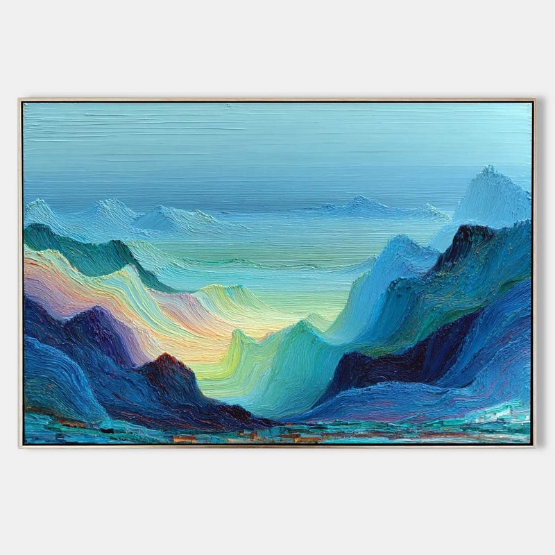 Wall Art Impressionist Rainbow Mountain - Neutralighting
