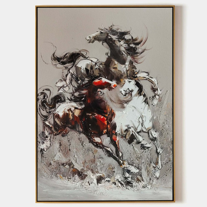 Dynamic Galloping Horses Oil Painting