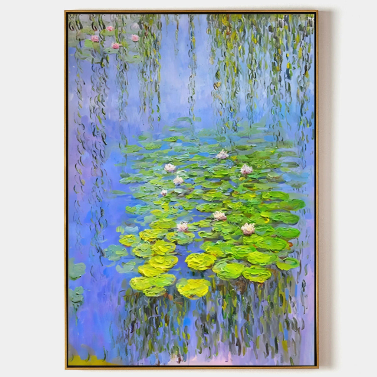 Water Lilies Painting Impressionist Floral Wall Art