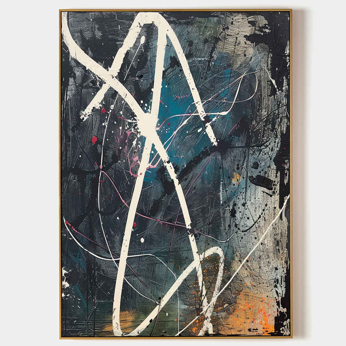 Wall Art Vertical Abstract Expressionist