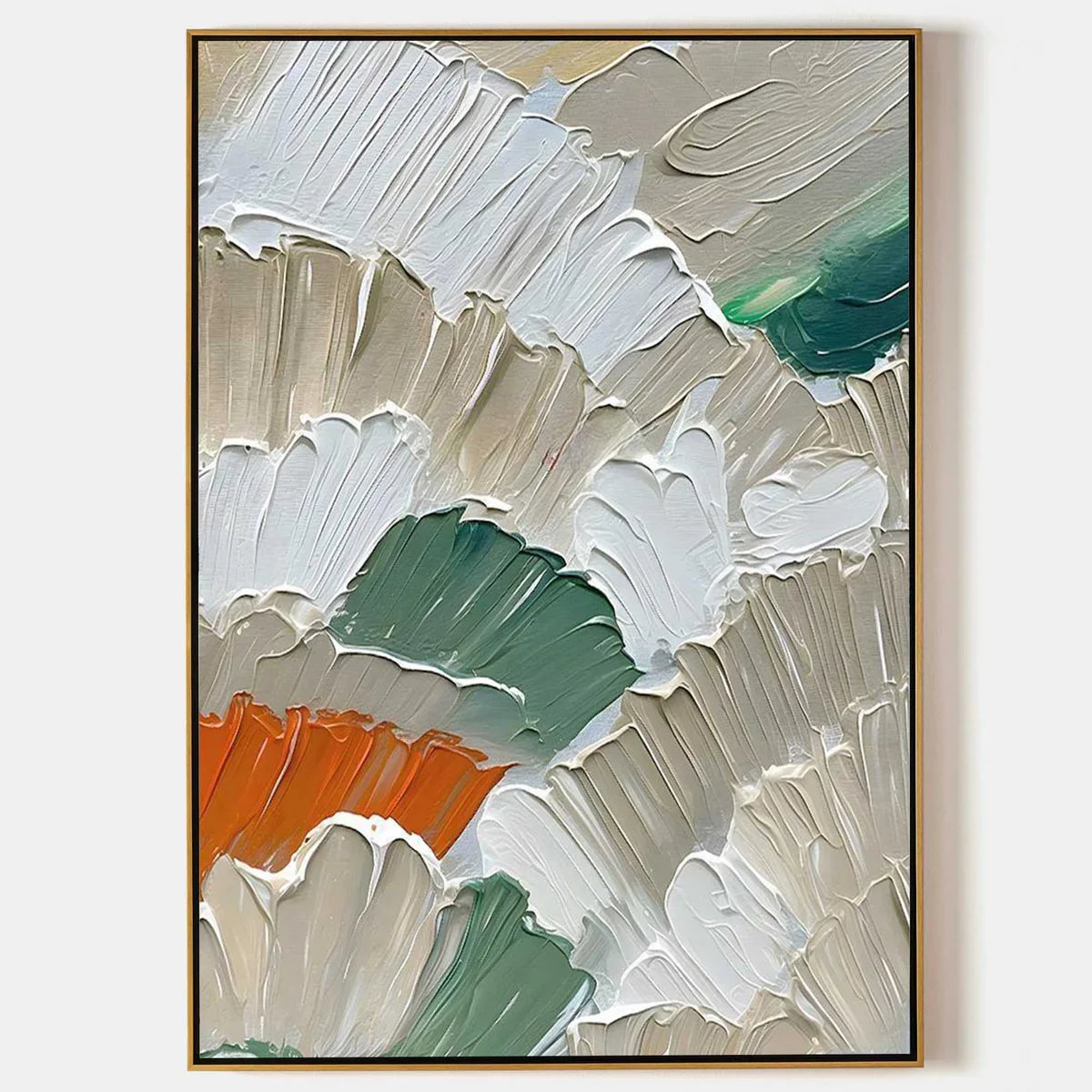 Morandi Tone Impasto Floral Textured Wall Art