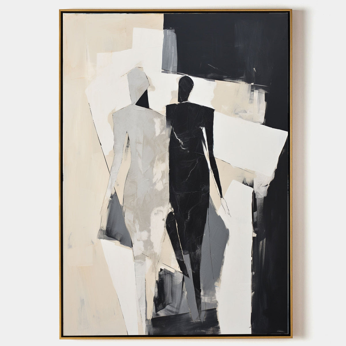 Abstract Walking Couple Painting