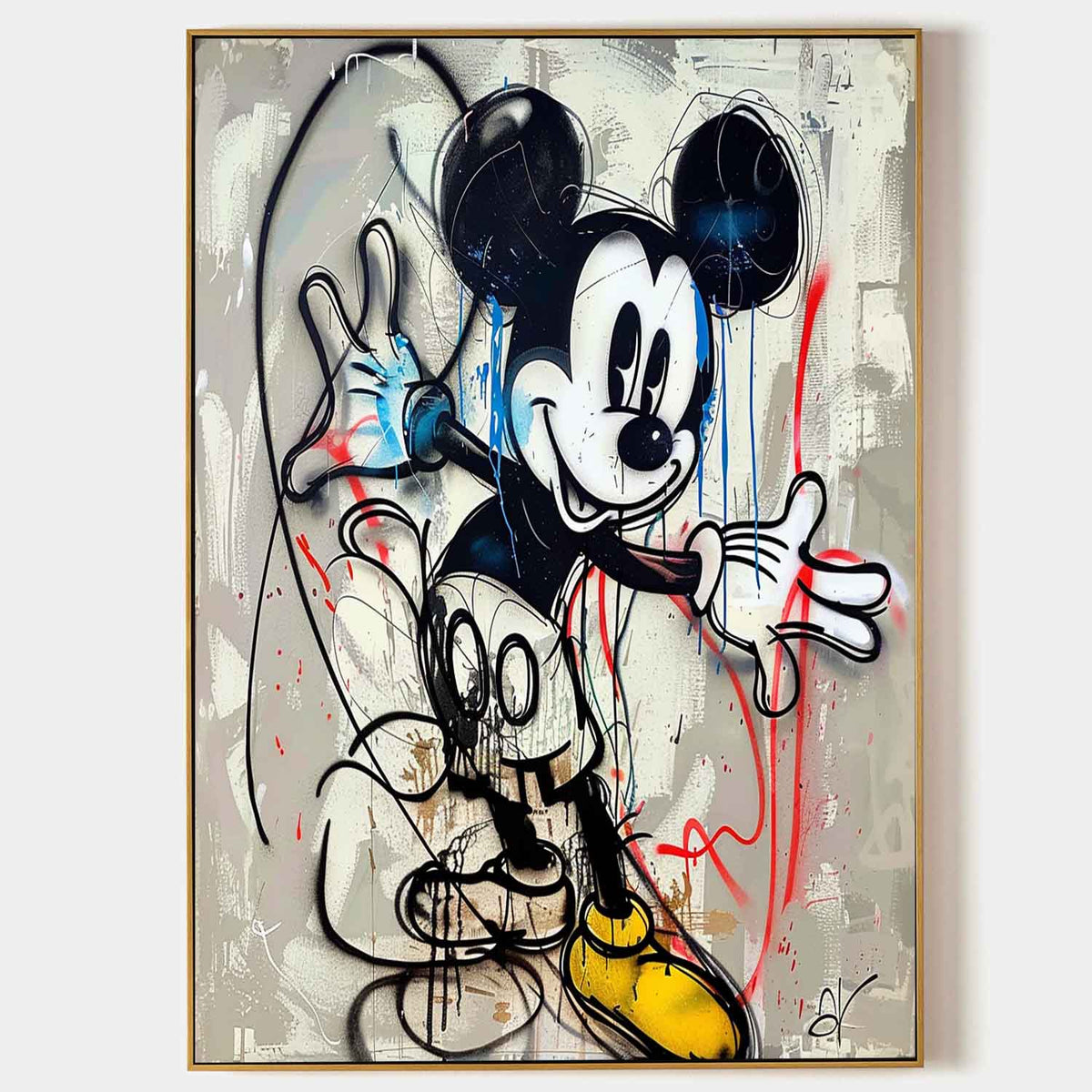 Wall Art Abstract Graffiti Mickey Pop Modern
