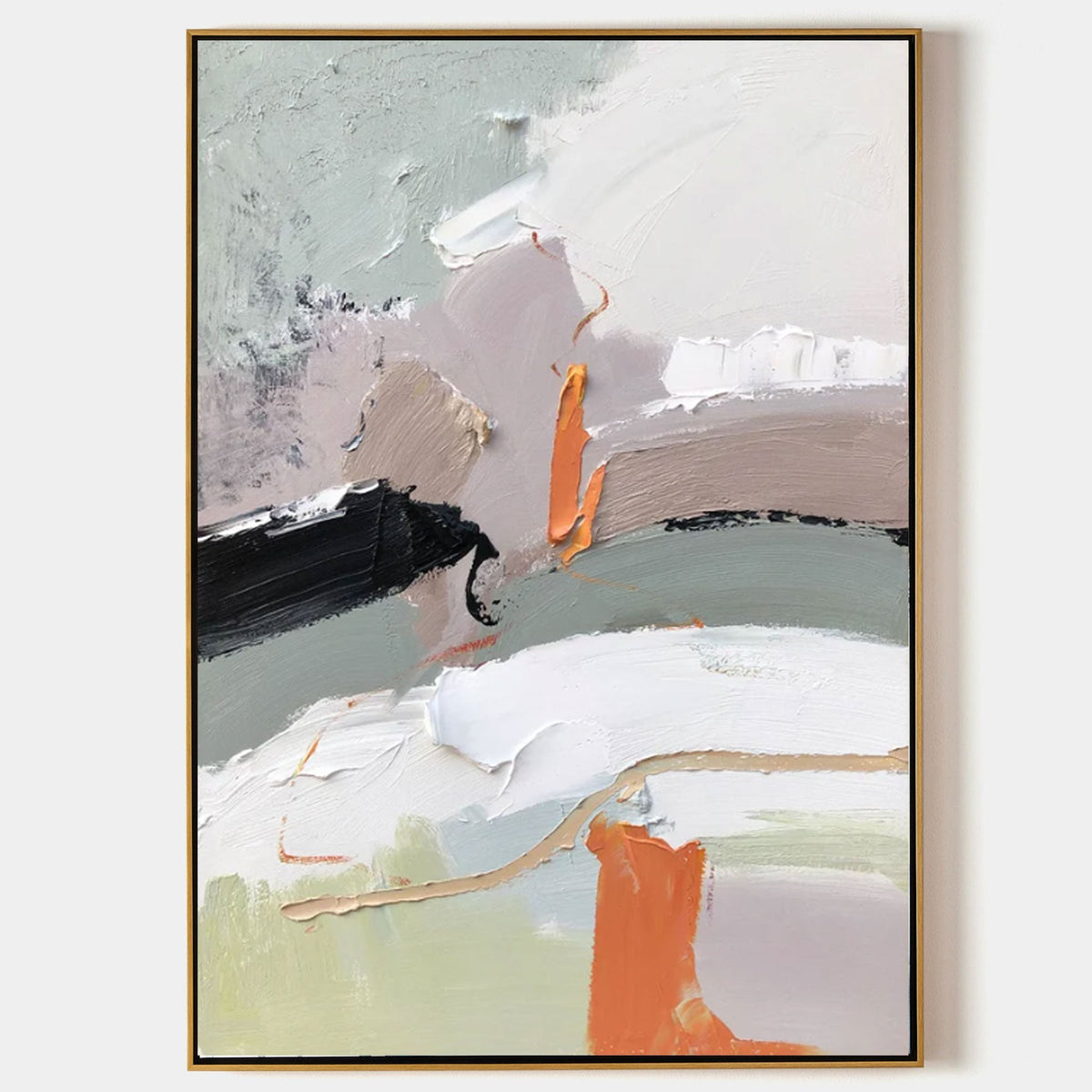 Abstract Impasto Color Block Painting