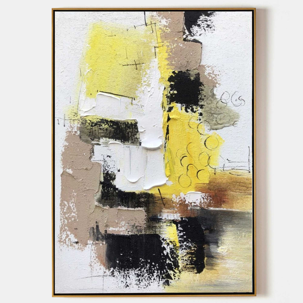 Wall Art Colorful Abstract Geometry Energetic Linen