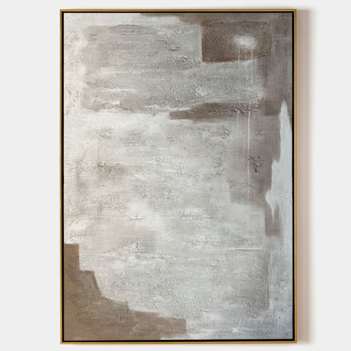 Neutral Tone Textured Oil Painting Wabi Sabi Wall Art