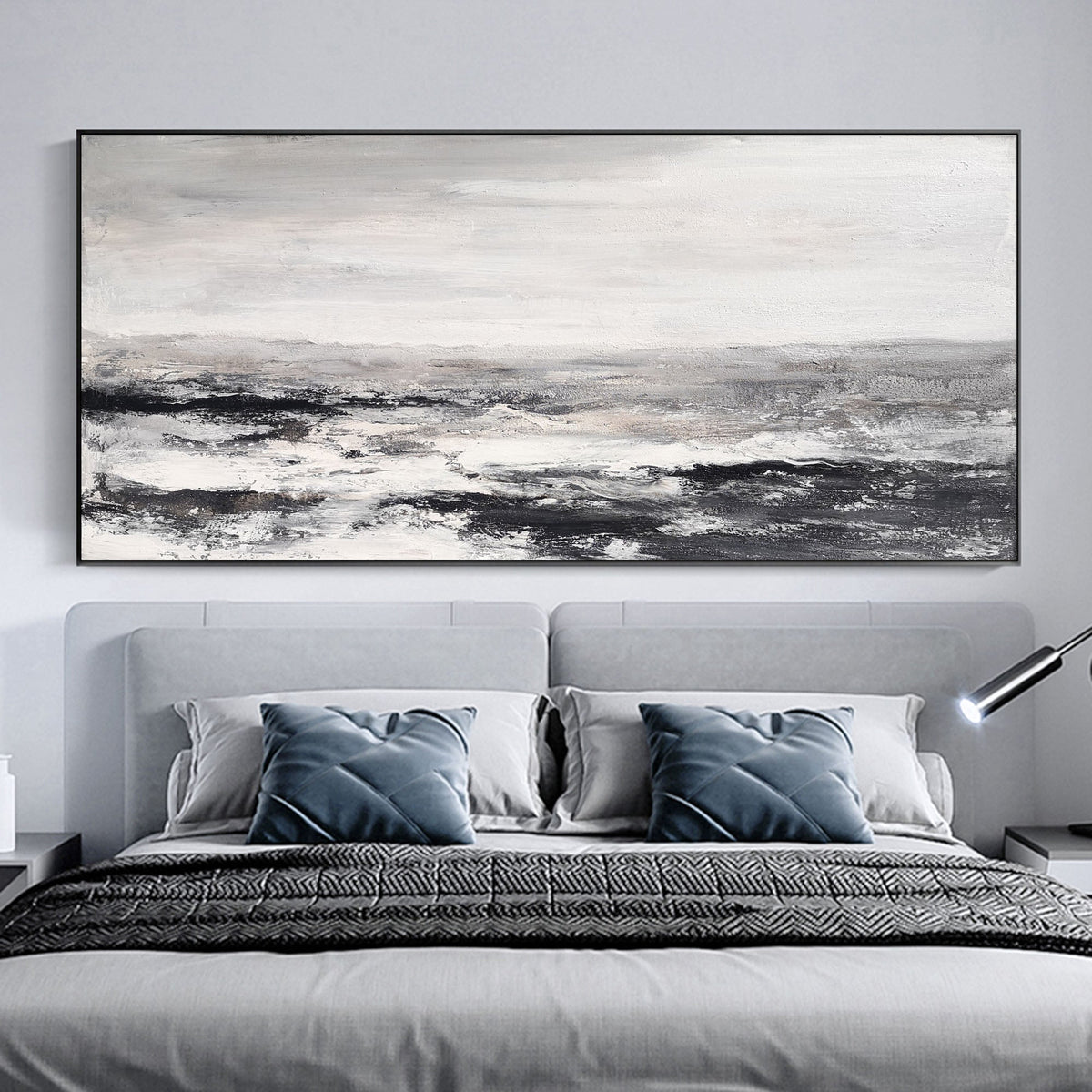 Black And White Beach Painting