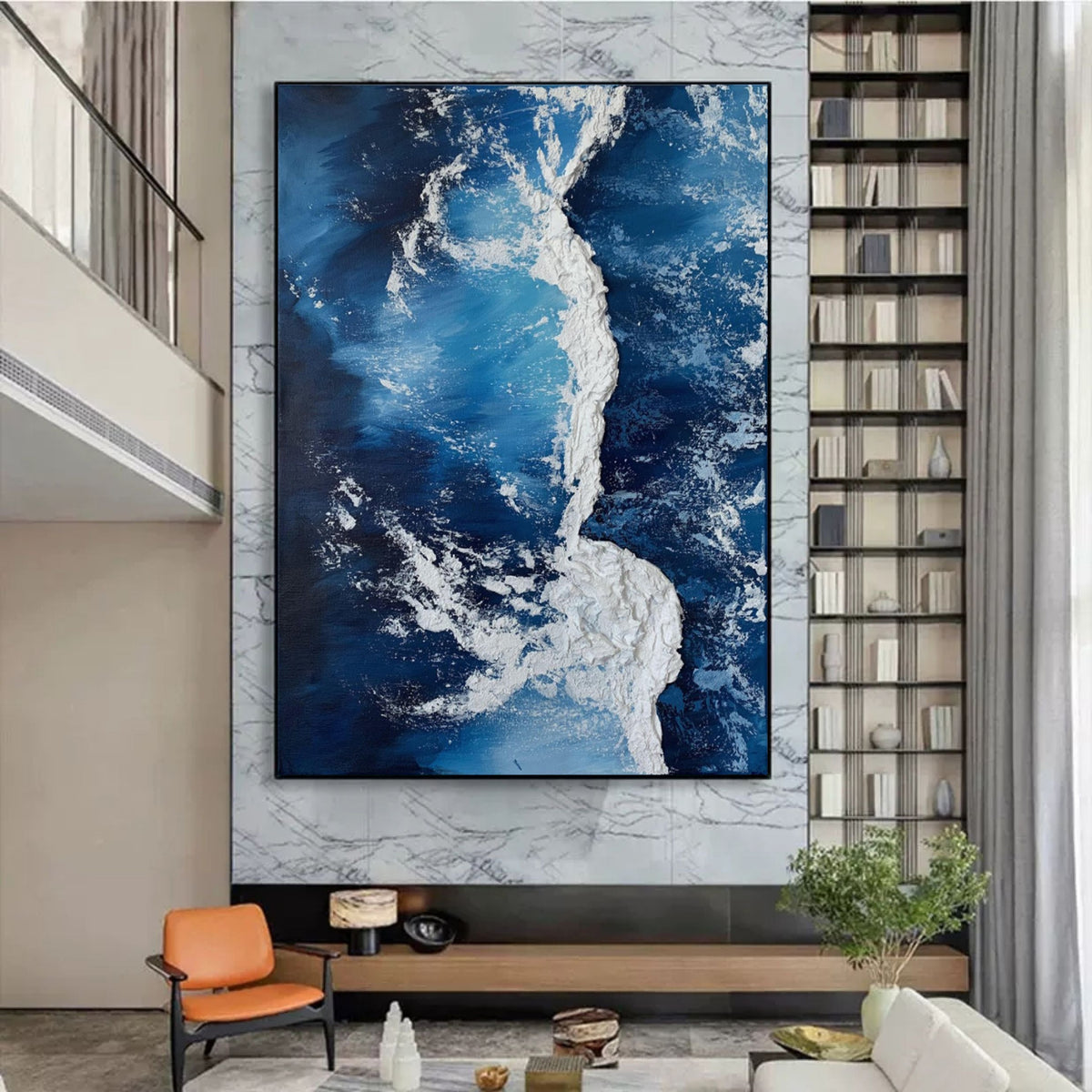 Wall Art Plaster Sea Foam Ocean Energetic
