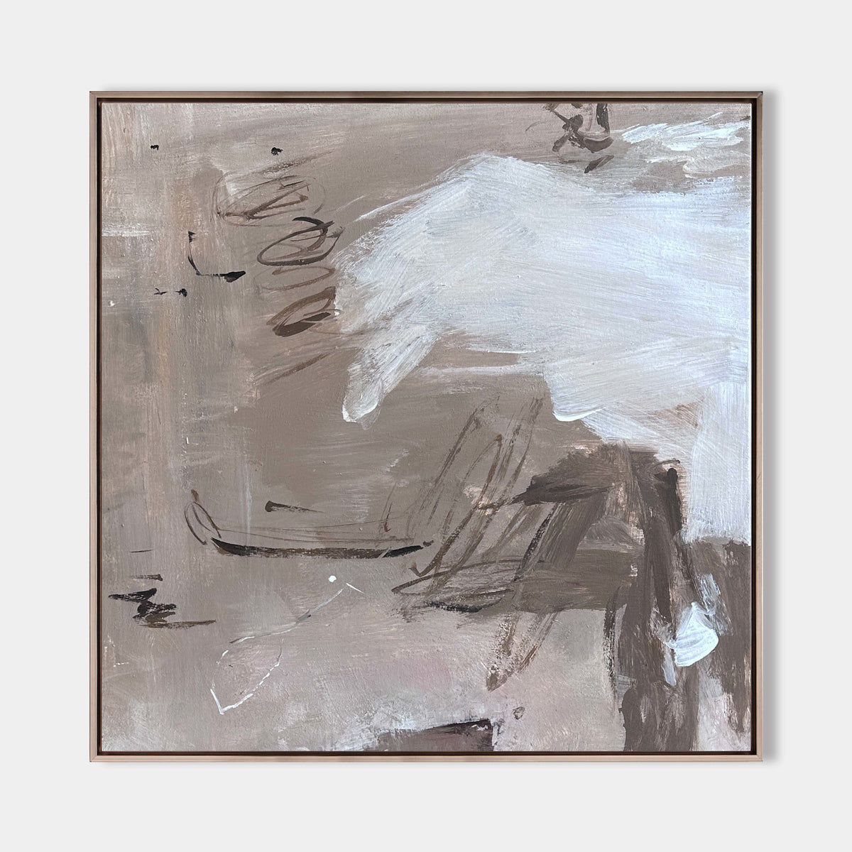 Wall Art Neutral Abstract Line Sketch Texture Modern Minimalist Living Room