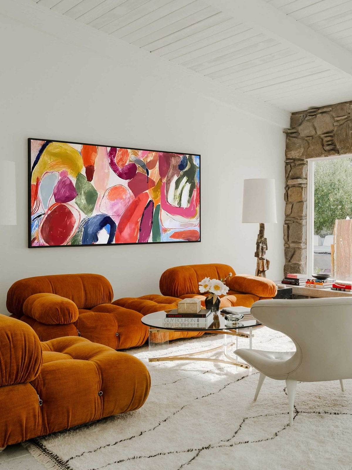 Expressionist Painting Bold Organic Shapes