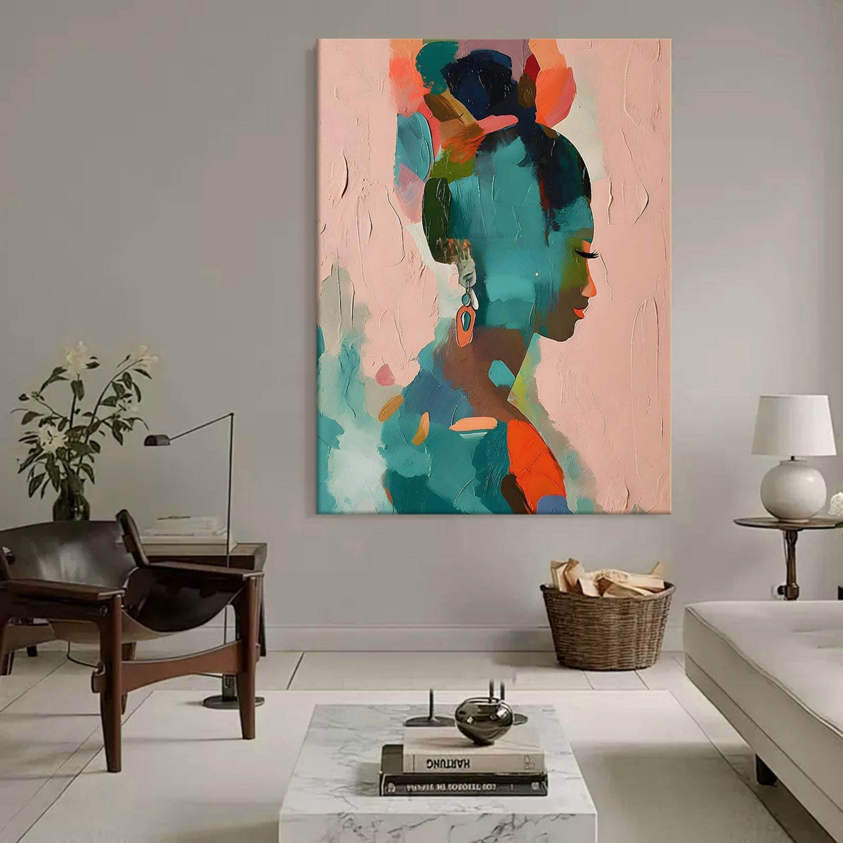 Wall Art Colorful Silhouette Vibrant Abstract
