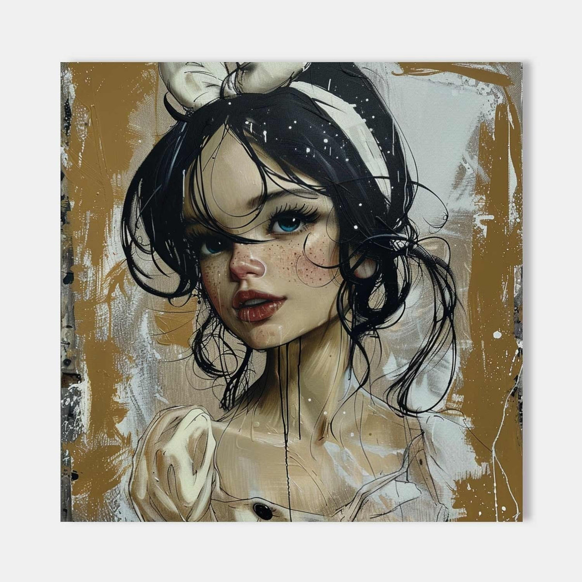 Wall Art Textured Expressive Brushstroke