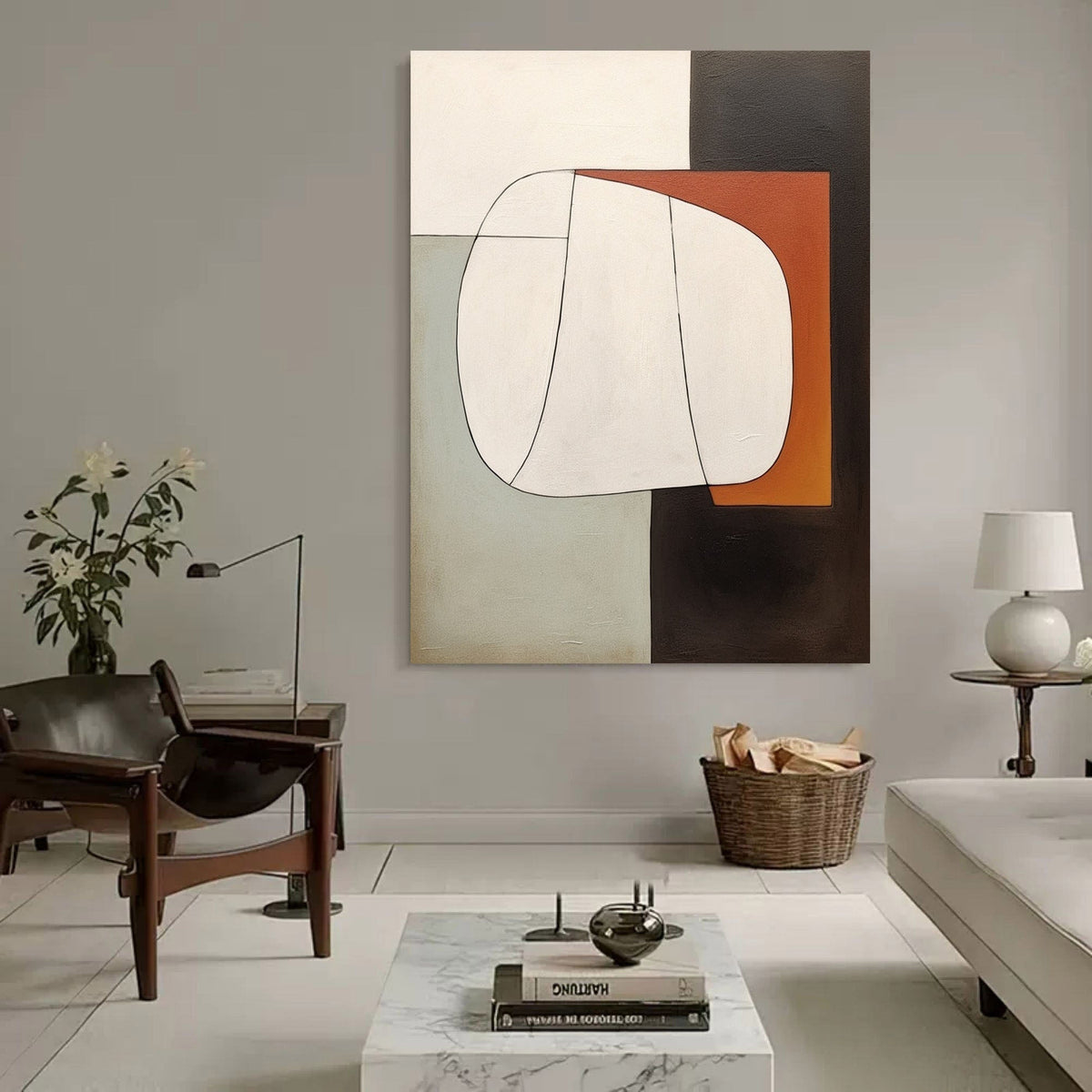 Mid-Century Modern Geometric Painting