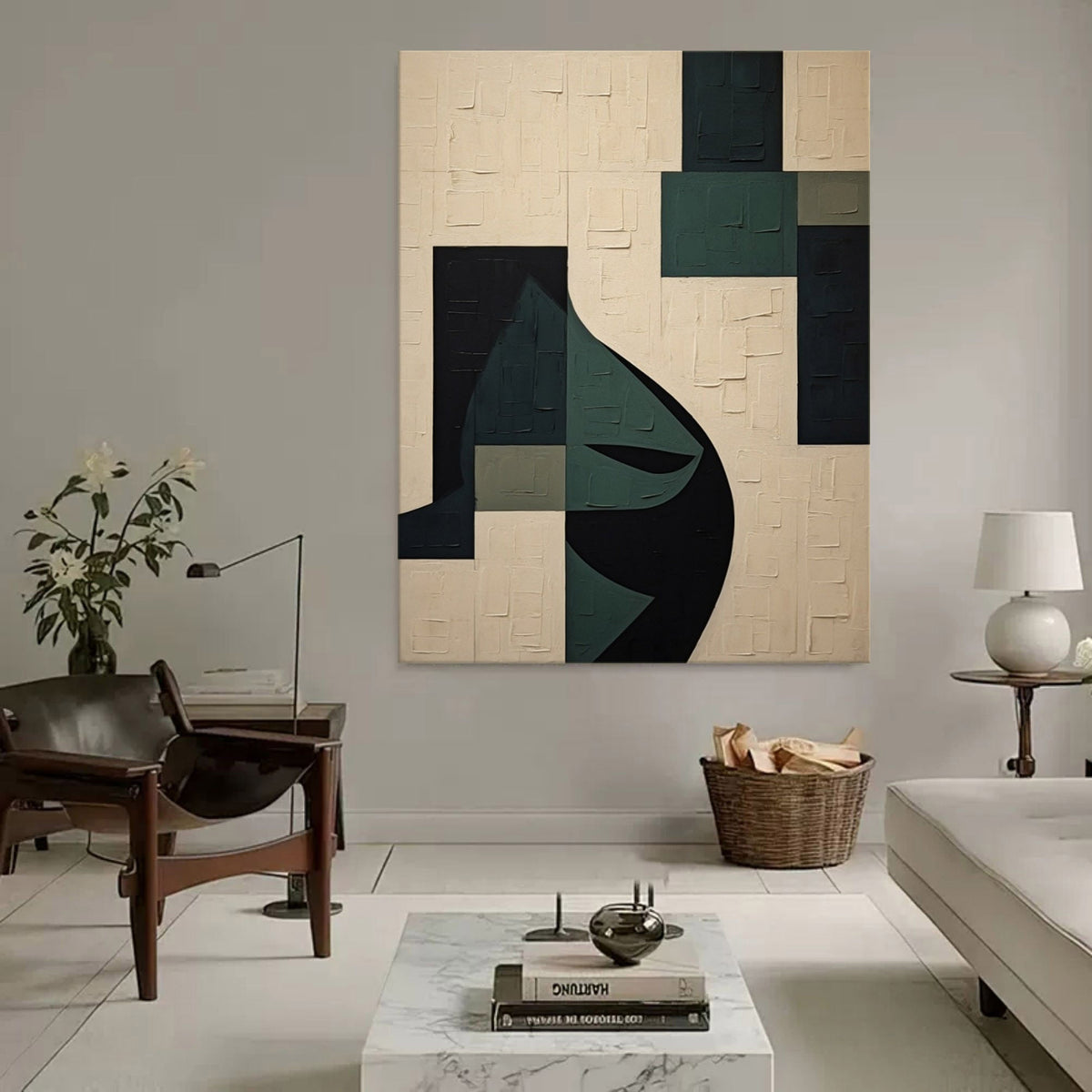 Cubist Minimalist Abstract Face Painting