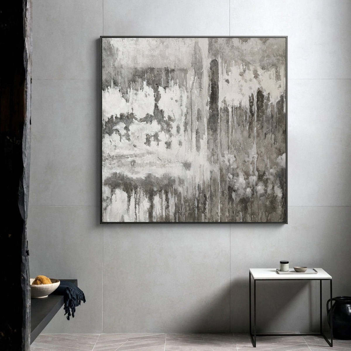 Wall Art Monochrome Woodland Haze