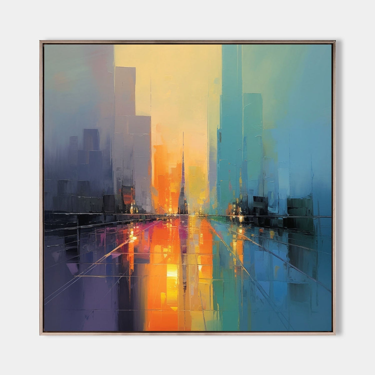 Wall Art Colorful Abstract Skyline Vibrant