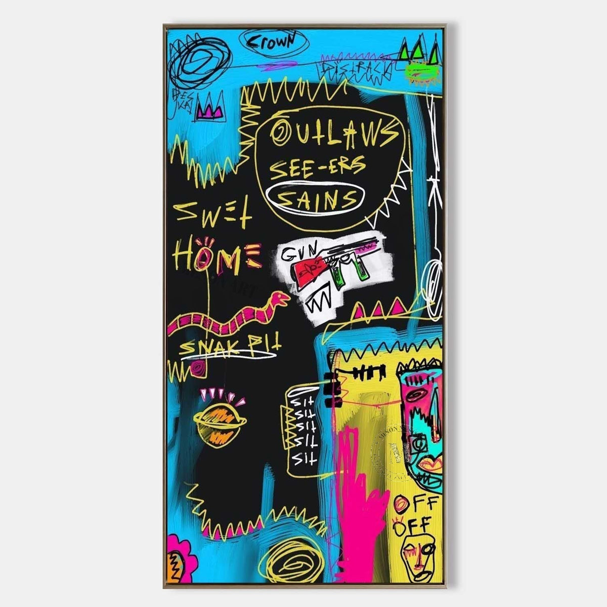 Graffiti Style Urban Abstract Painting
