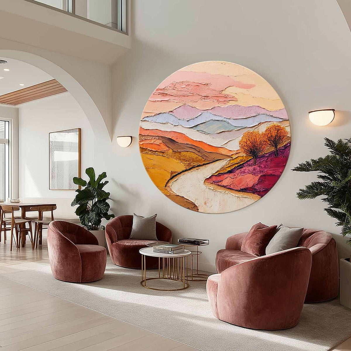 Wall Art Round Autumn Landscape