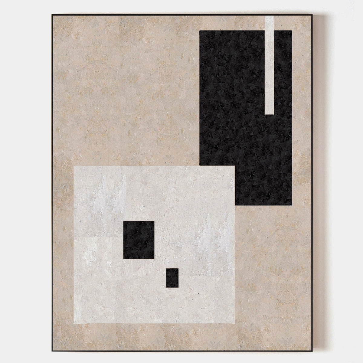 Minimalist Geometric Abstract Oil Painting