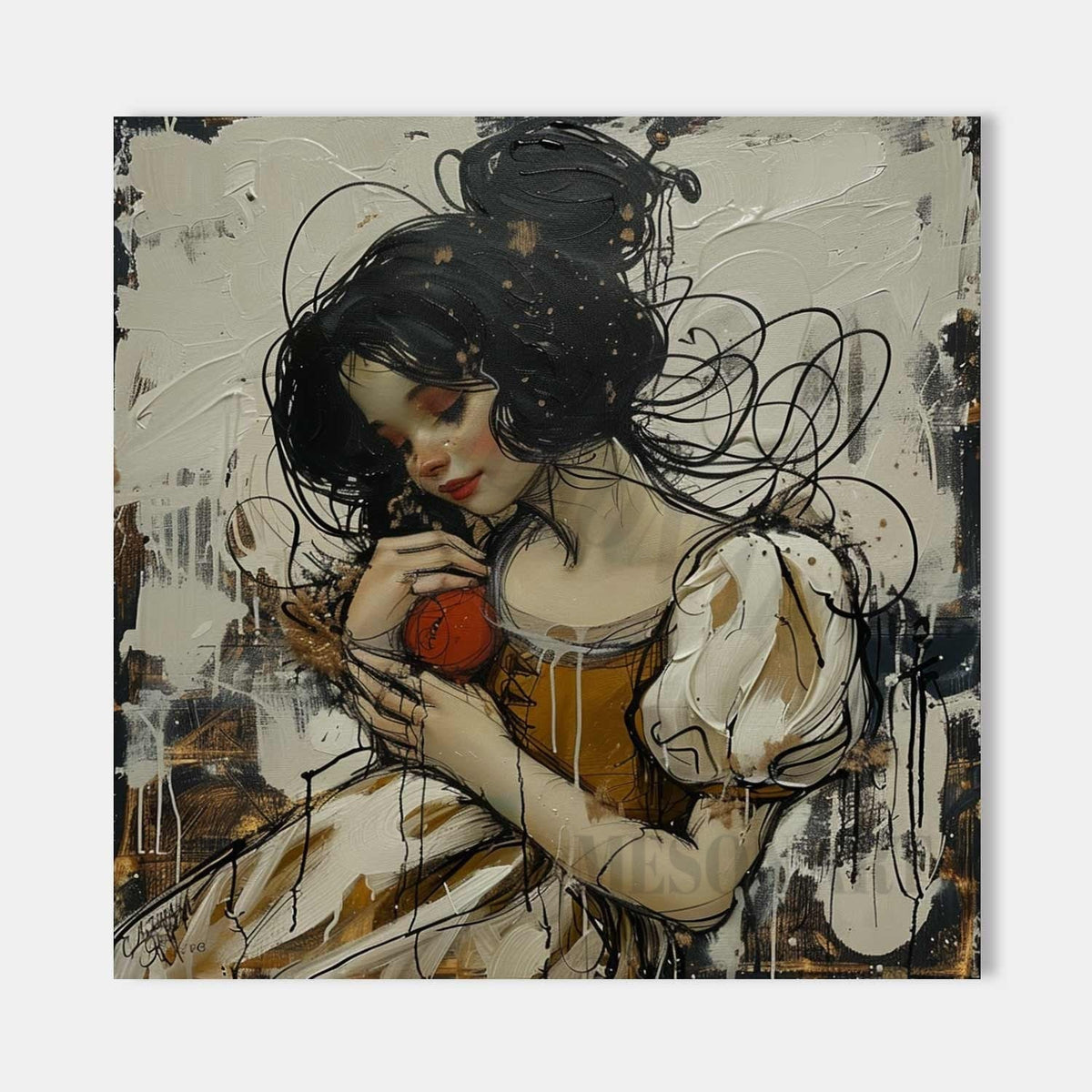 Wall Art Snow White Canvas