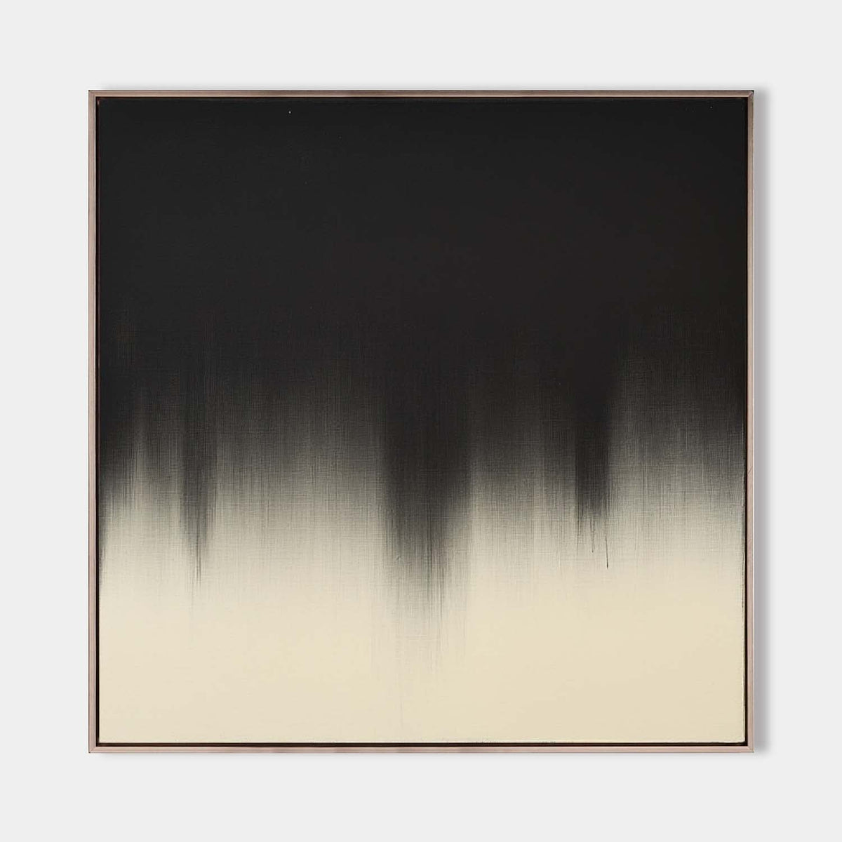 Drip Abstract Black Cream Oil Painting