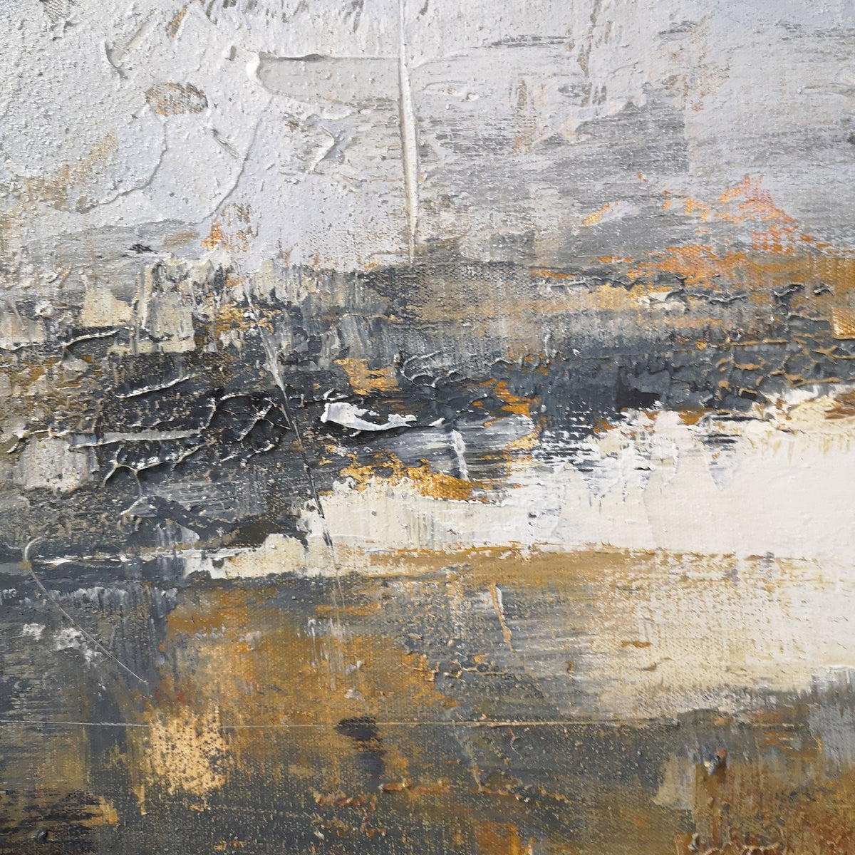 Neutral Tone Landscape Abstract Oil Painting