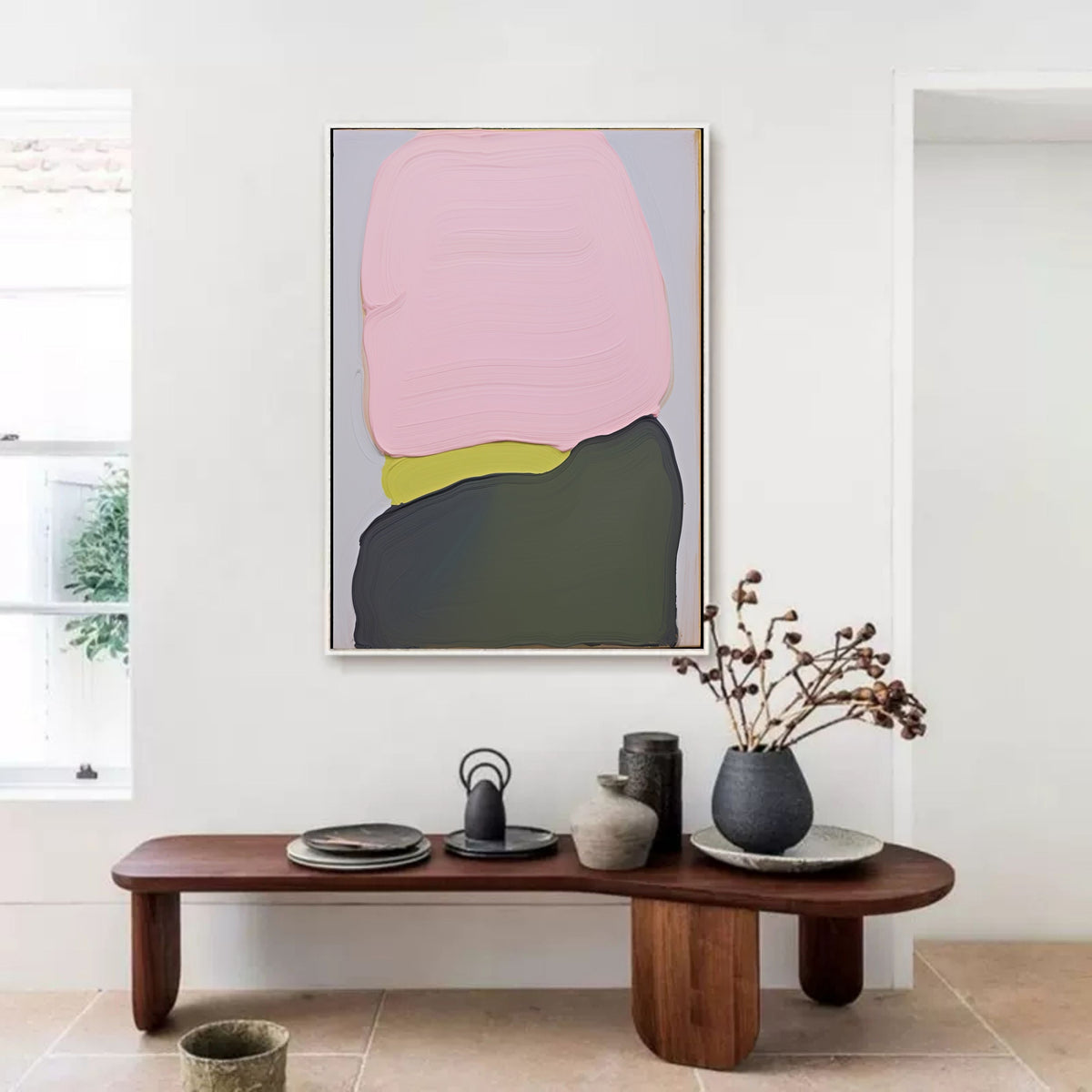 Wall Art Horizontal Strata Subtle Indentations Linear
