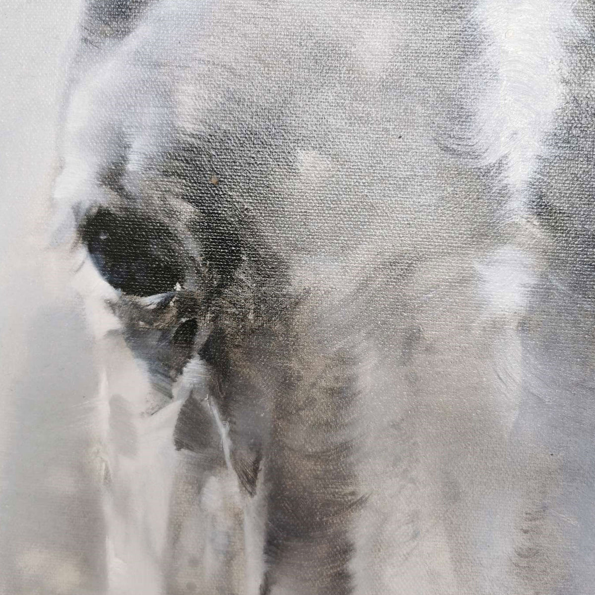 Grey White Abstract Horse Art ANH27 - Neutralighting