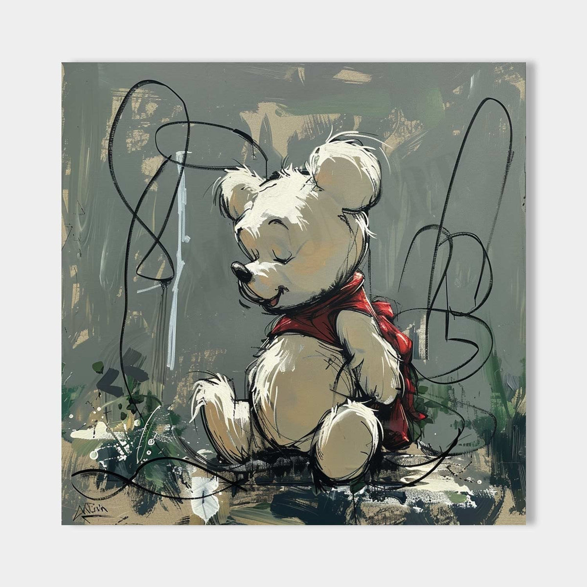 Wall Art Whimsical Sitting Bear