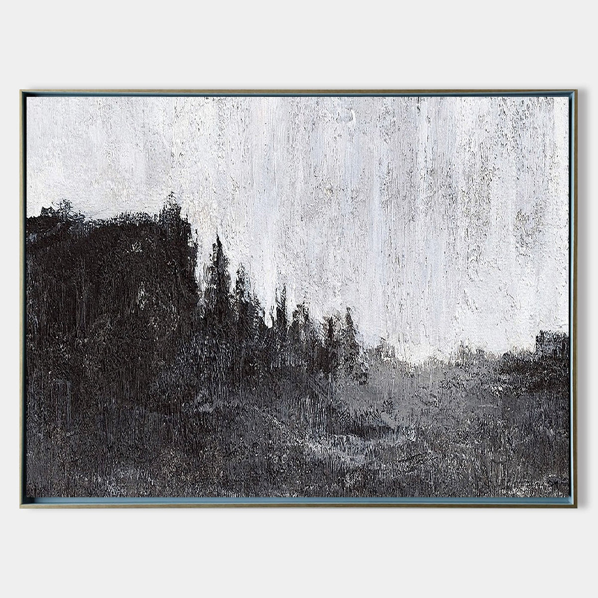 Monochromatic Forest Landscape Painting
