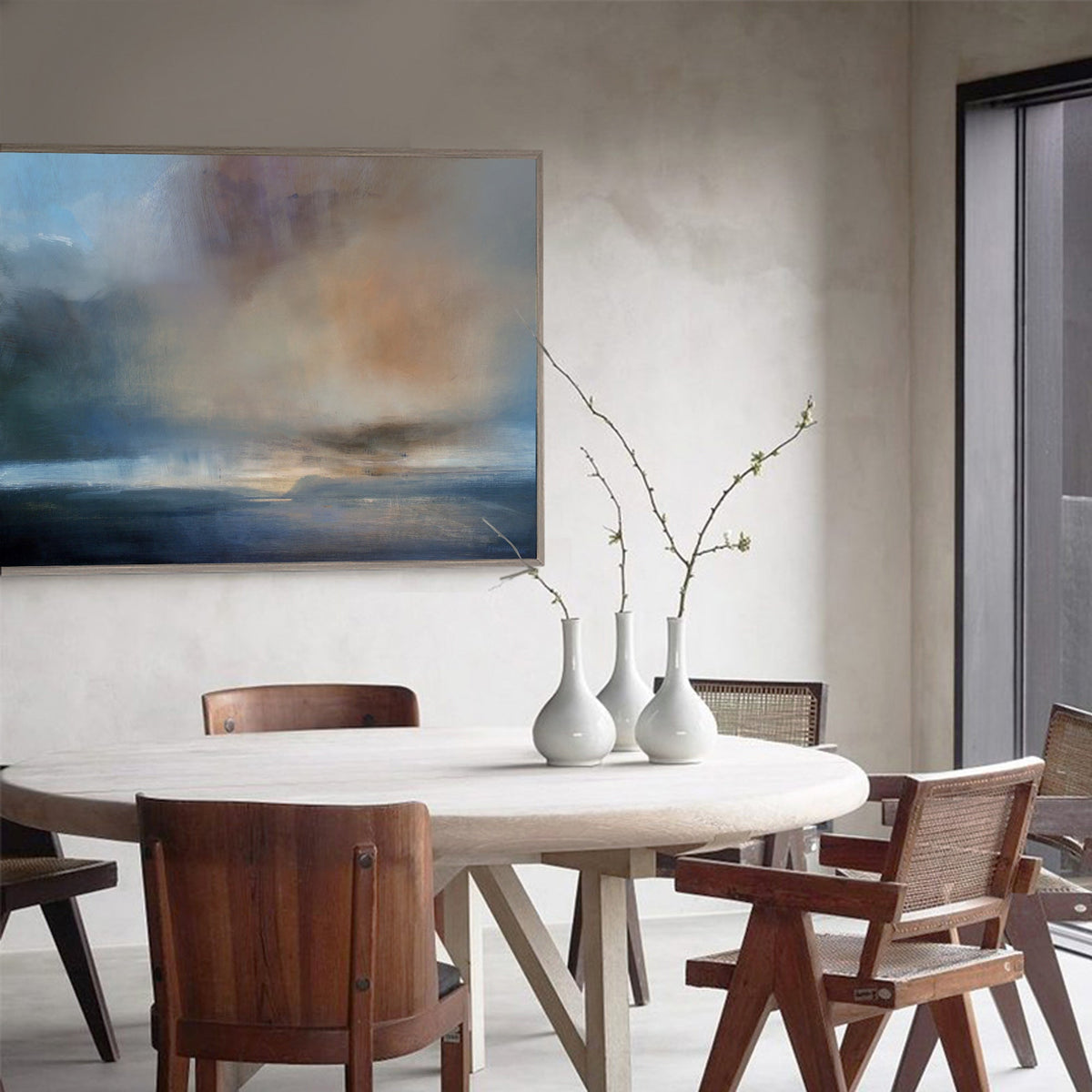 Atmospheric Seascape Oil Painting