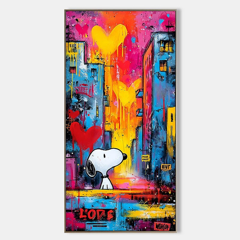 Vertical Snoopy Love Pop Art