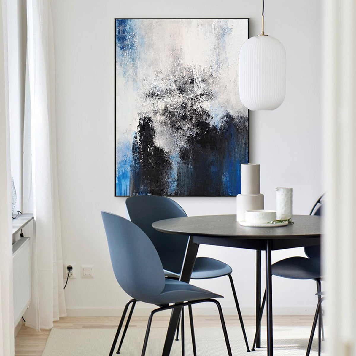 Dramatic Abstract Oil Painting Hand Painted