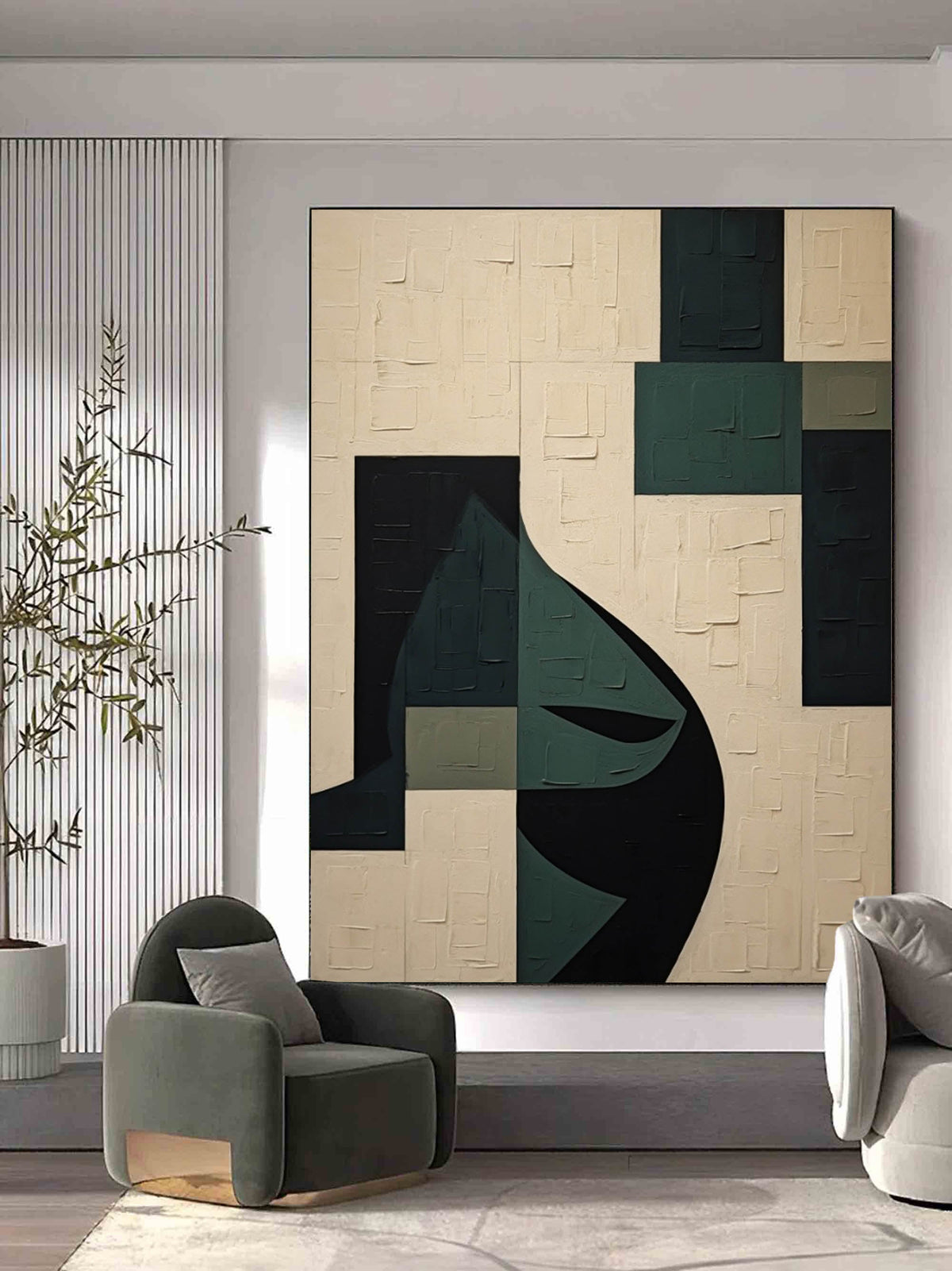 Cubist Minimalist Abstract Face Painting
