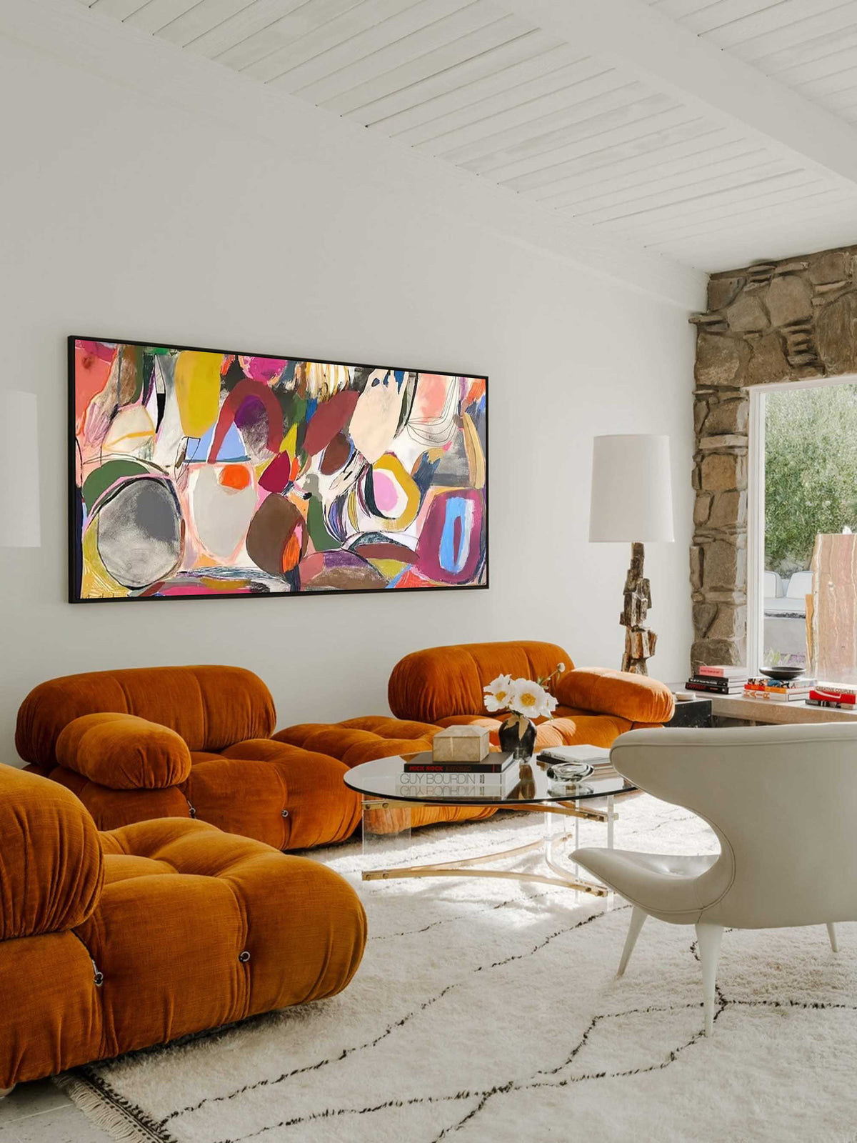 Abstract Expressionist Painting Organic Shapes