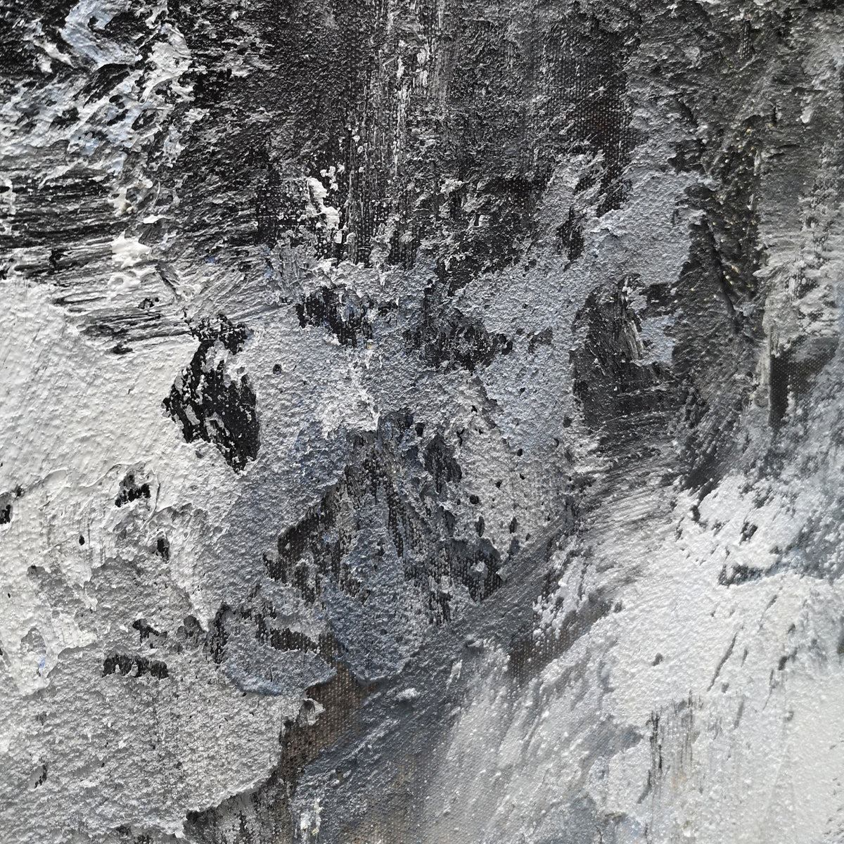 Grey White Abstract Painting