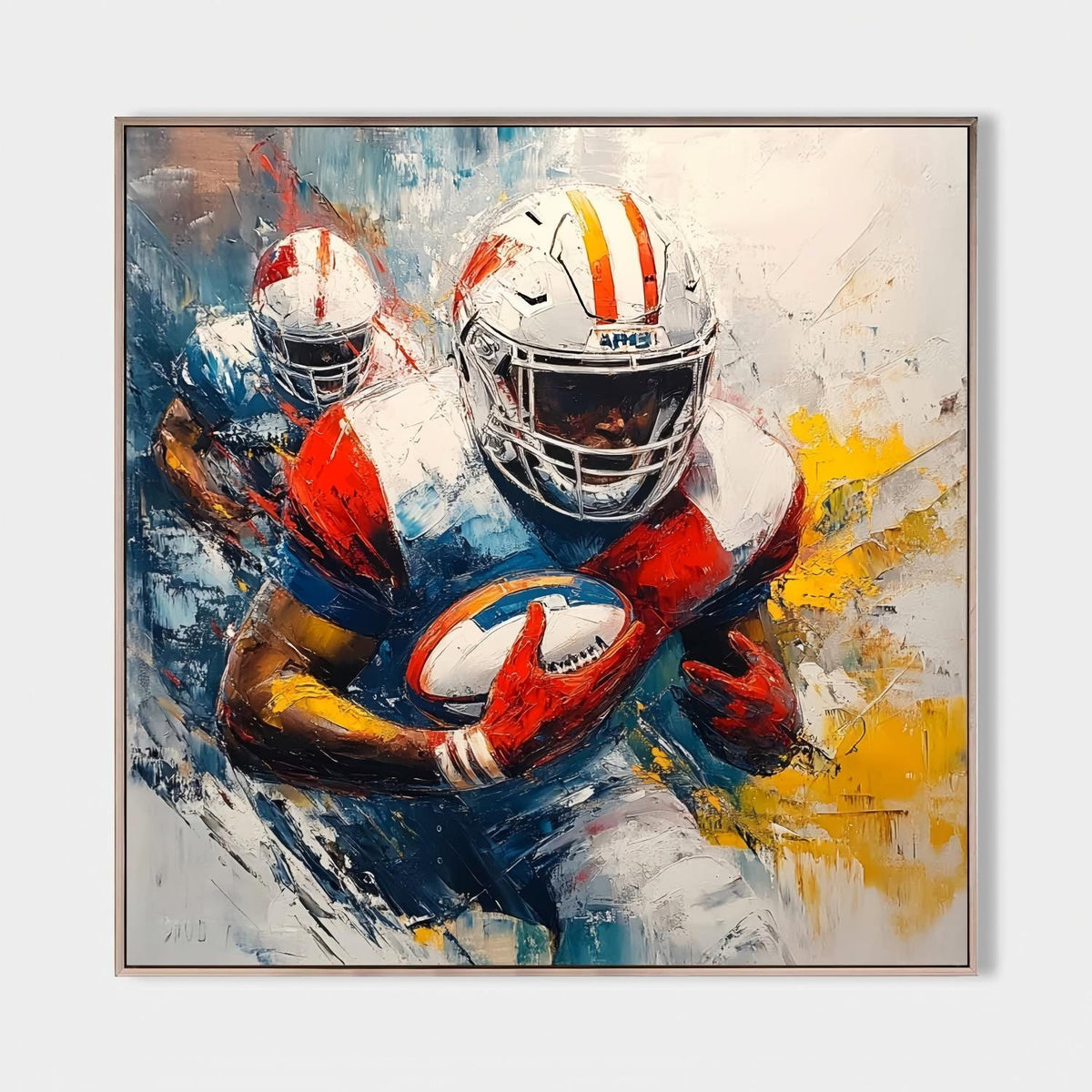 Wall Art Expressionist American Football Player