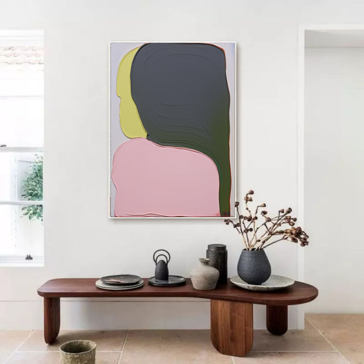 Wall Art Vertical Minimalist Figure Soft